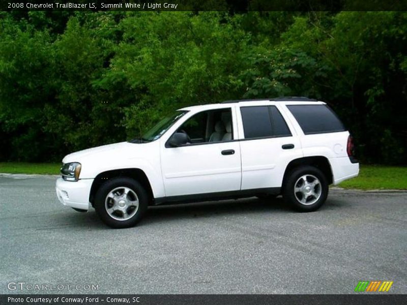 Summit White / Light Gray 2008 Chevrolet TrailBlazer LS