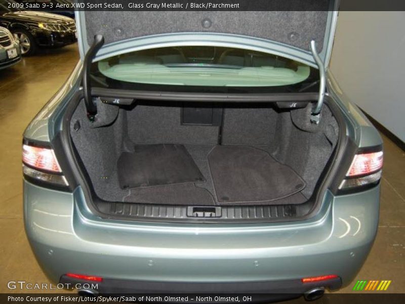 Glass Gray Metallic / Black/Parchment 2009 Saab 9-3 Aero XWD Sport Sedan