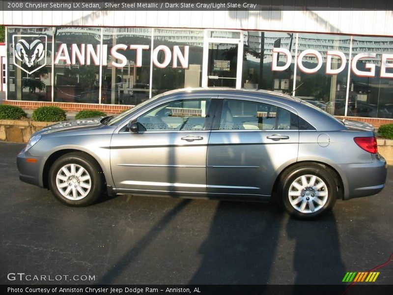 Silver Steel Metallic / Dark Slate Gray/Light Slate Gray 2008 Chrysler Sebring LX Sedan