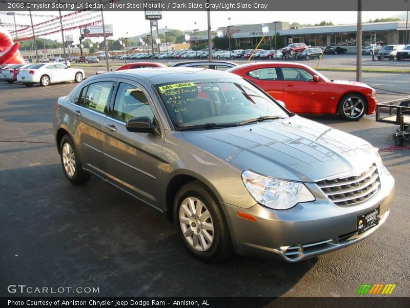 Silver Steel Metallic / Dark Slate Gray/Light Slate Gray 2008 Chrysler Sebring LX Sedan
