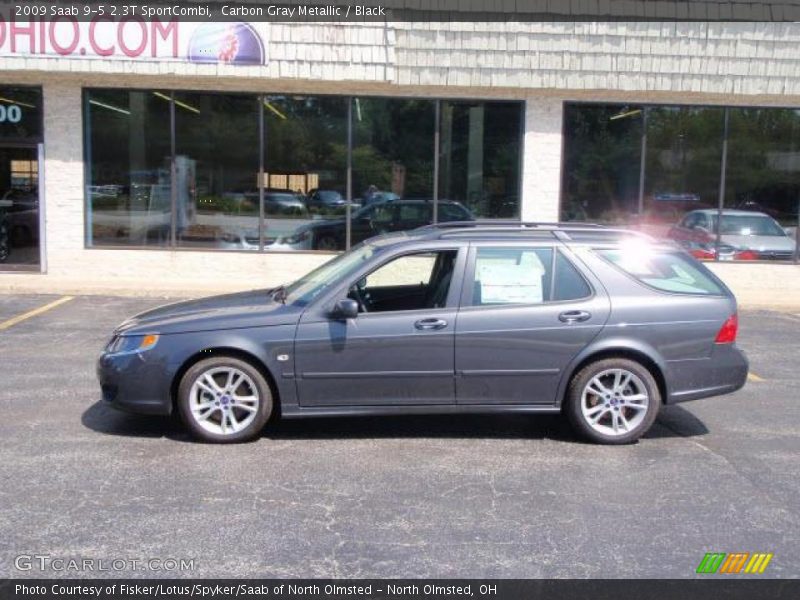 Carbon Gray Metallic / Black 2009 Saab 9-5 2.3T SportCombi