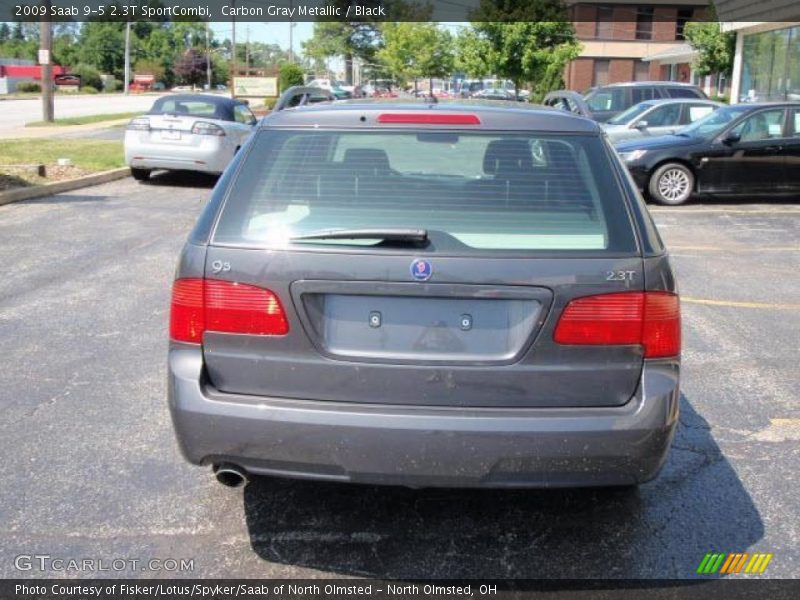 Carbon Gray Metallic / Black 2009 Saab 9-5 2.3T SportCombi