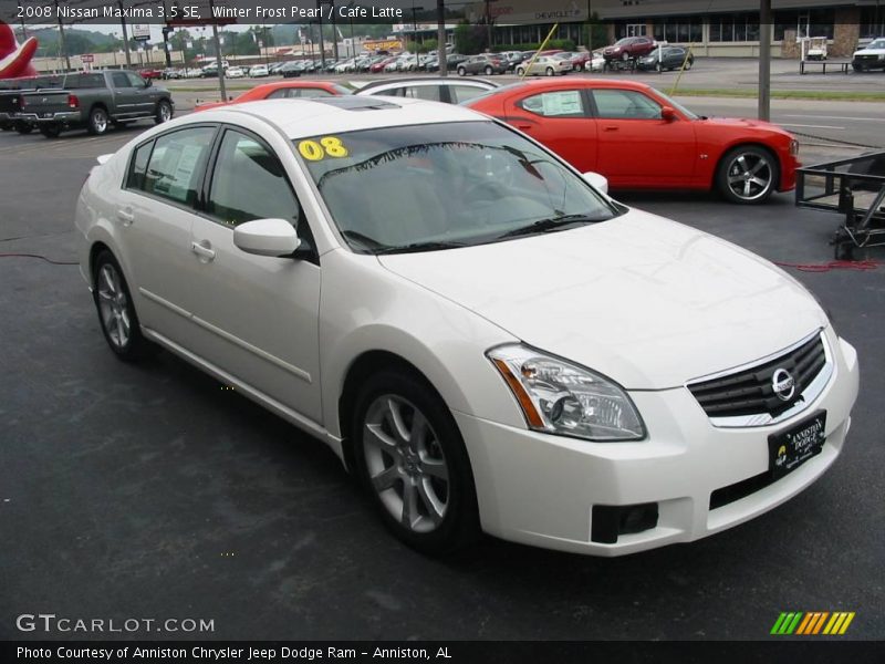 Winter Frost Pearl / Cafe Latte 2008 Nissan Maxima 3.5 SE