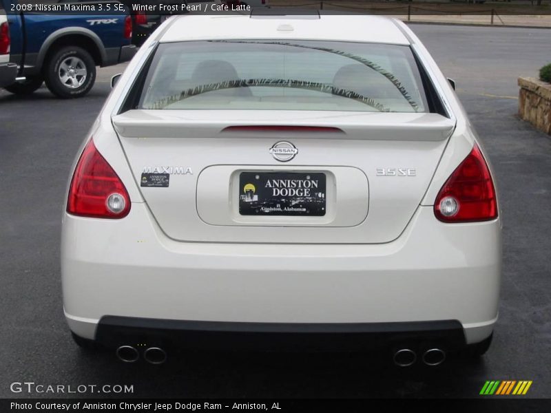 Winter Frost Pearl / Cafe Latte 2008 Nissan Maxima 3.5 SE