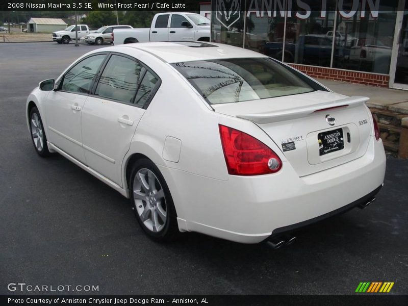 Winter Frost Pearl / Cafe Latte 2008 Nissan Maxima 3.5 SE