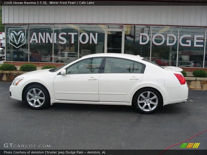 Winter Frost Pearl / Cafe Latte 2008 Nissan Maxima 3.5 SE