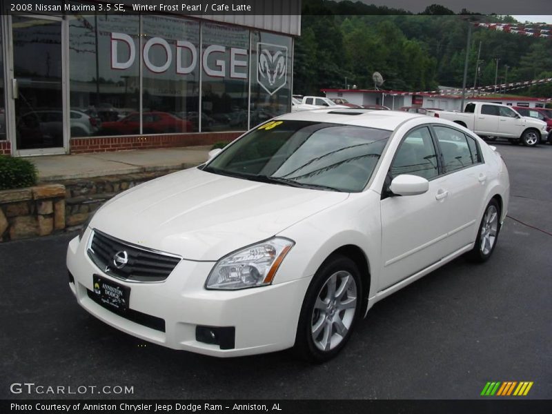 Winter Frost Pearl / Cafe Latte 2008 Nissan Maxima 3.5 SE