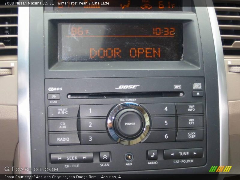 Winter Frost Pearl / Cafe Latte 2008 Nissan Maxima 3.5 SE