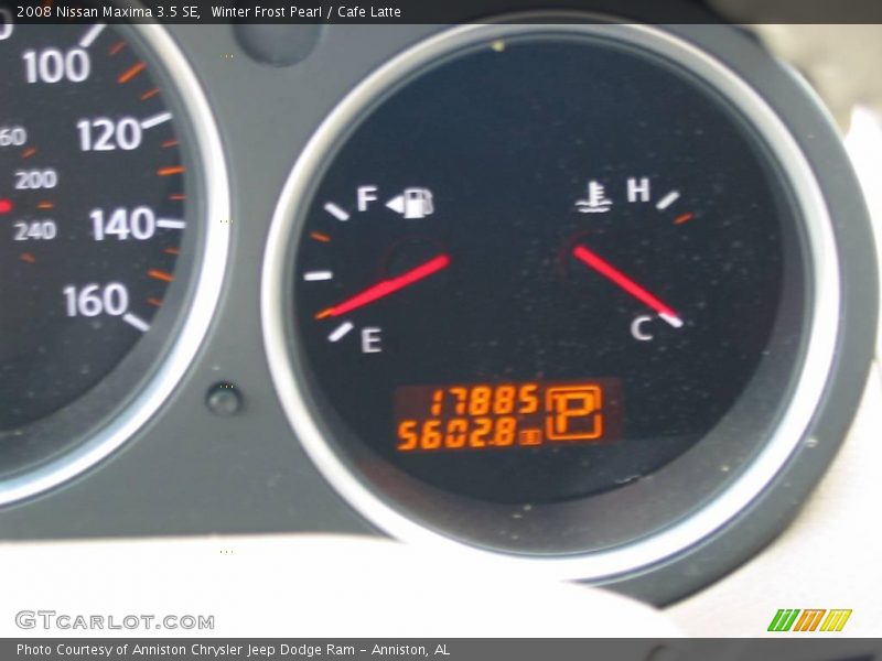 Winter Frost Pearl / Cafe Latte 2008 Nissan Maxima 3.5 SE