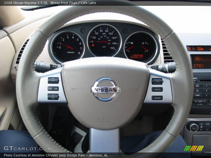 Winter Frost Pearl / Cafe Latte 2008 Nissan Maxima 3.5 SE