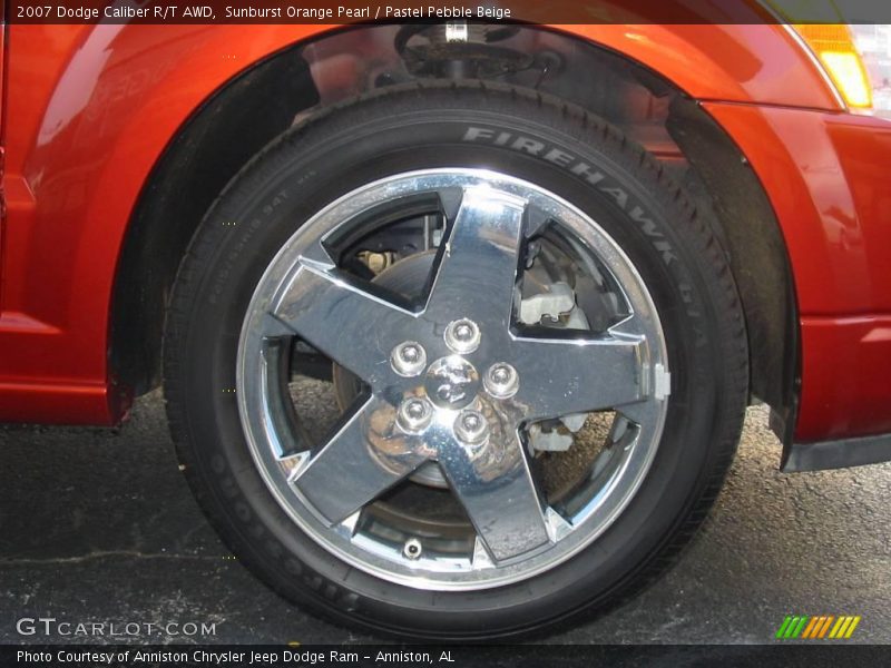 Sunburst Orange Pearl / Pastel Pebble Beige 2007 Dodge Caliber R/T AWD