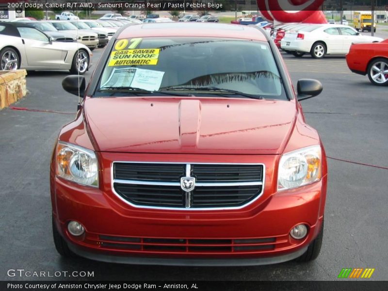 Sunburst Orange Pearl / Pastel Pebble Beige 2007 Dodge Caliber R/T AWD