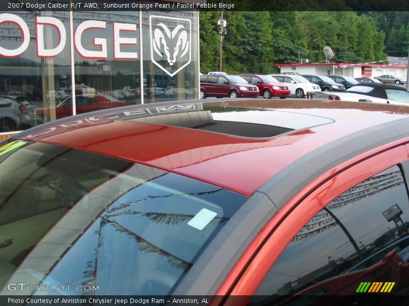 Sunburst Orange Pearl / Pastel Pebble Beige 2007 Dodge Caliber R/T AWD