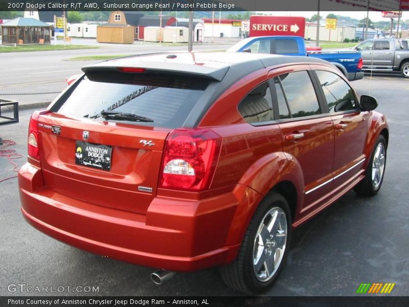 Sunburst Orange Pearl / Pastel Pebble Beige 2007 Dodge Caliber R/T AWD