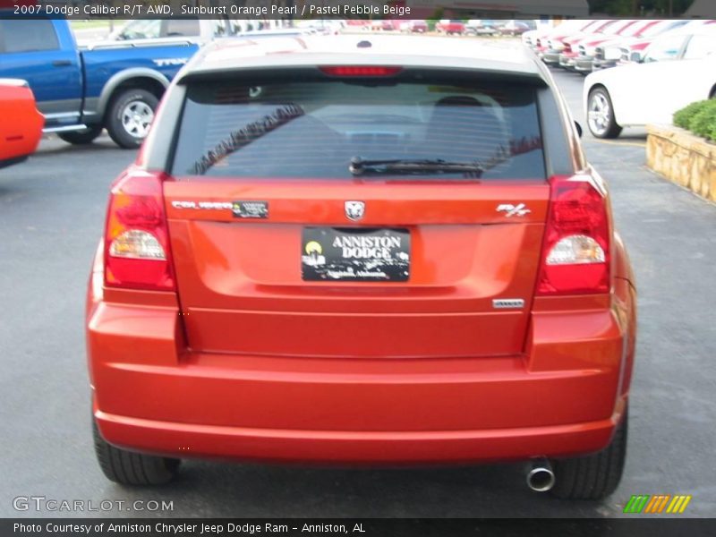 Sunburst Orange Pearl / Pastel Pebble Beige 2007 Dodge Caliber R/T AWD