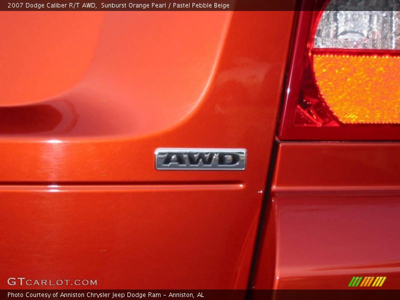 Sunburst Orange Pearl / Pastel Pebble Beige 2007 Dodge Caliber R/T AWD