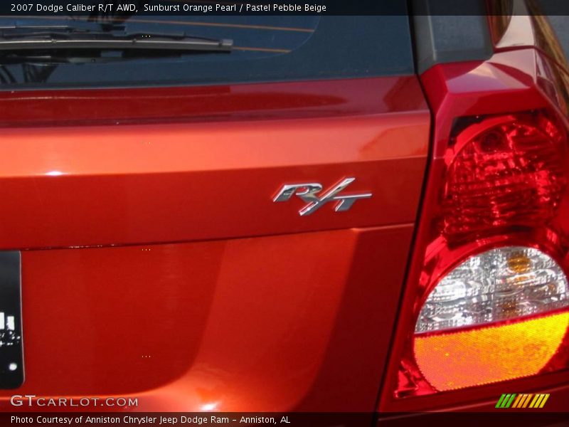 Sunburst Orange Pearl / Pastel Pebble Beige 2007 Dodge Caliber R/T AWD