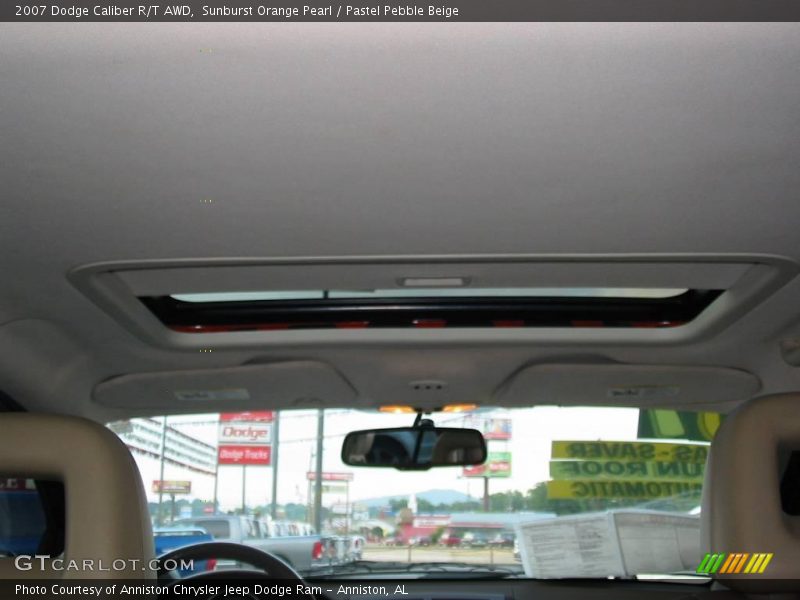 Sunburst Orange Pearl / Pastel Pebble Beige 2007 Dodge Caliber R/T AWD