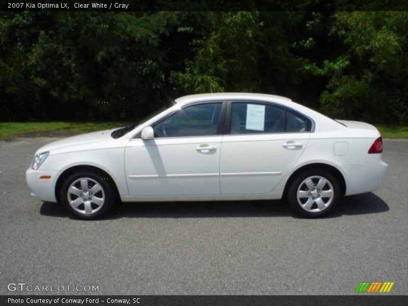 Clear White / Gray 2007 Kia Optima LX