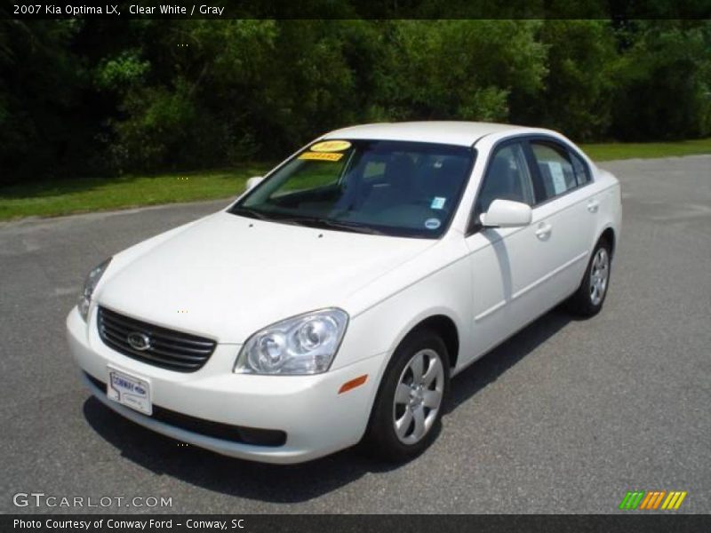 Clear White / Gray 2007 Kia Optima LX