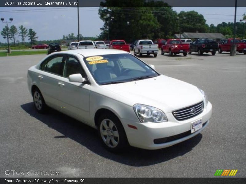 Clear White / Gray 2007 Kia Optima LX