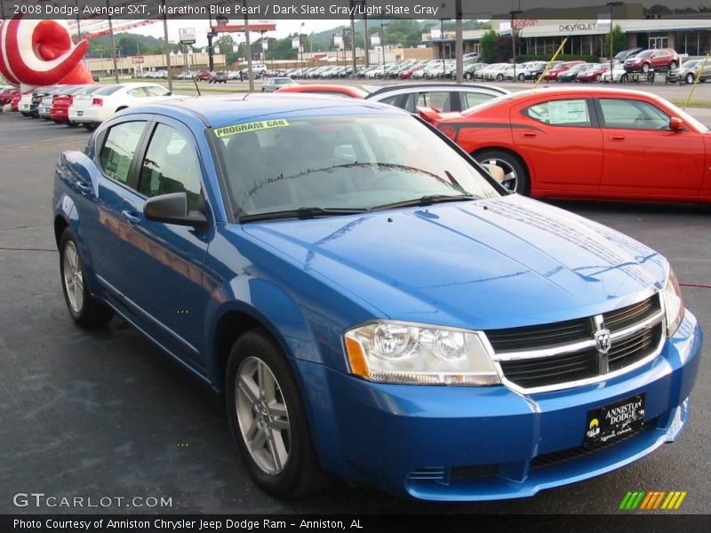 Marathon Blue Pearl / Dark Slate Gray/Light Slate Gray 2008 Dodge Avenger SXT