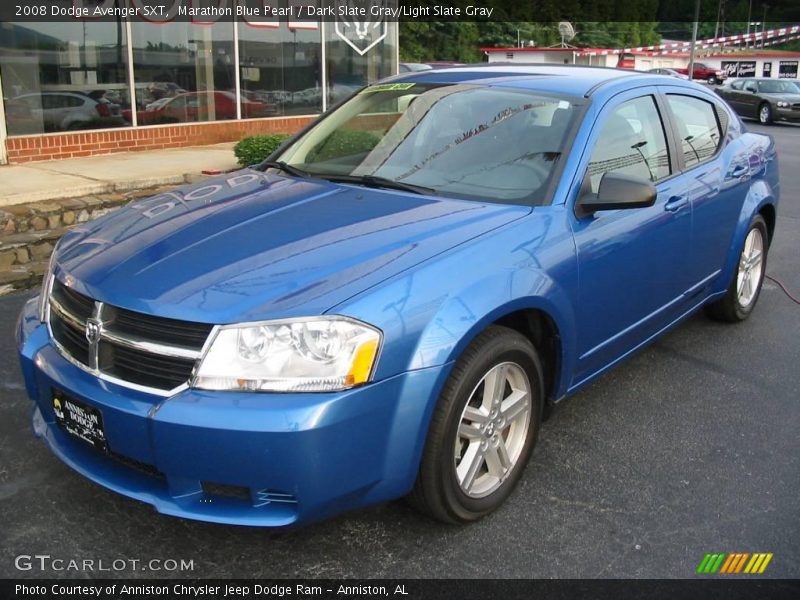 Marathon Blue Pearl / Dark Slate Gray/Light Slate Gray 2008 Dodge Avenger SXT