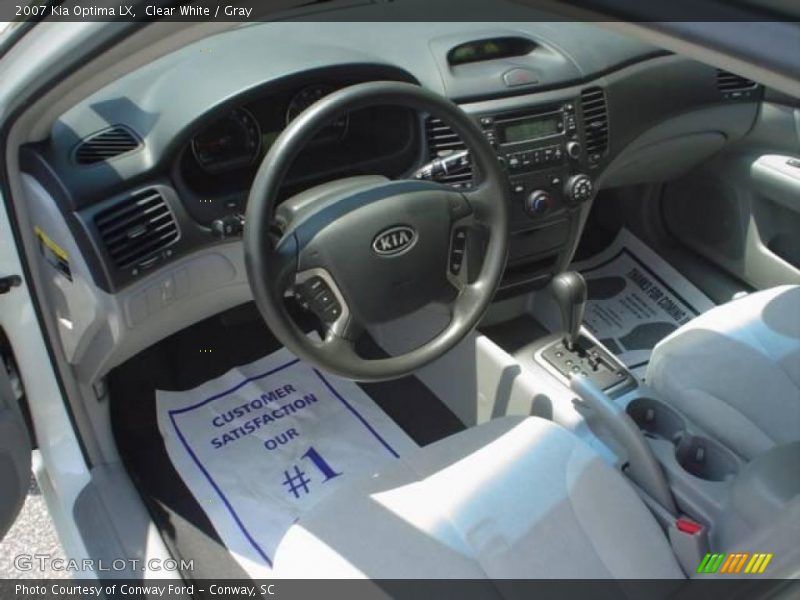 Clear White / Gray 2007 Kia Optima LX