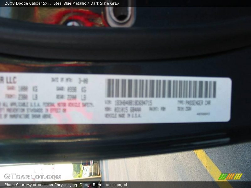 Steel Blue Metallic / Dark Slate Gray 2008 Dodge Caliber SXT