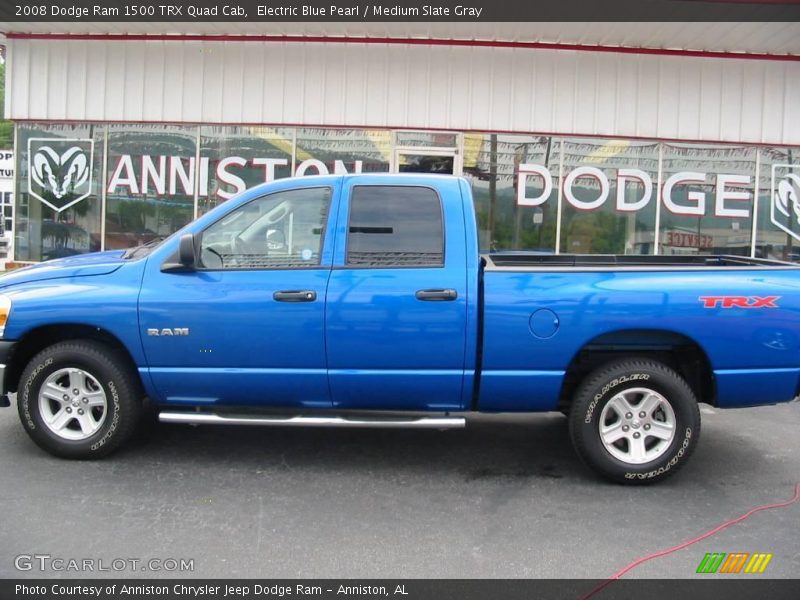 Electric Blue Pearl / Medium Slate Gray 2008 Dodge Ram 1500 TRX Quad Cab