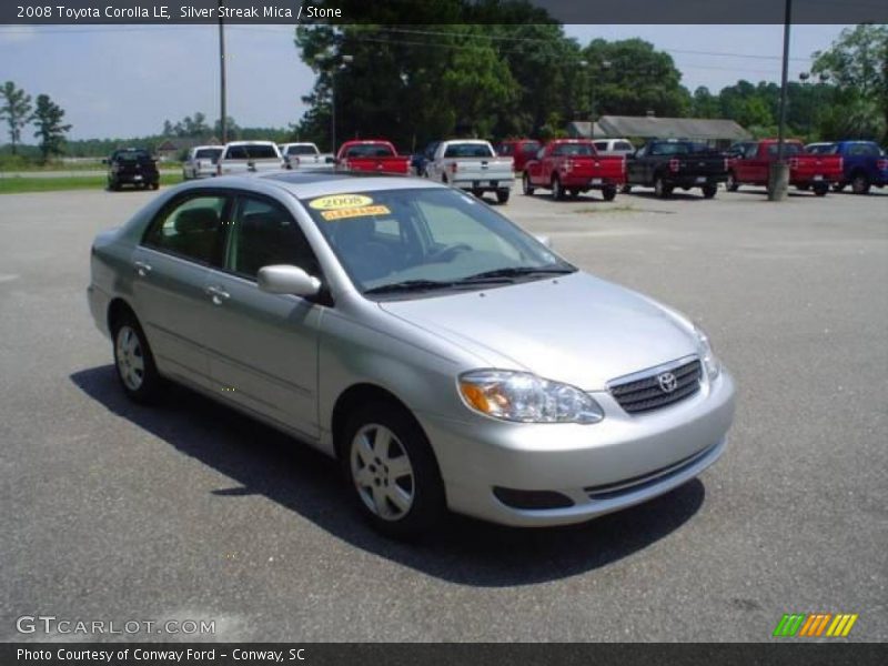 Silver Streak Mica / Stone 2008 Toyota Corolla LE