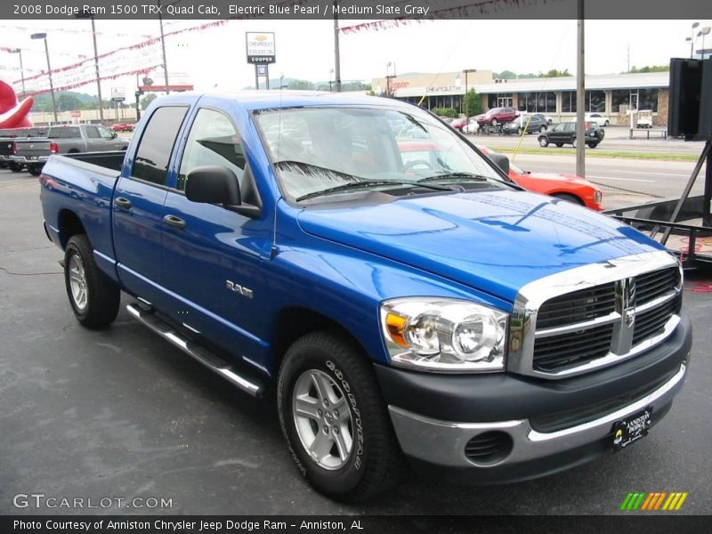 Electric Blue Pearl / Medium Slate Gray 2008 Dodge Ram 1500 TRX Quad Cab