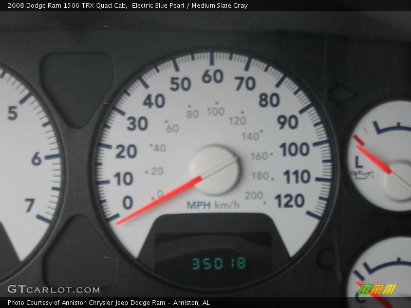 Electric Blue Pearl / Medium Slate Gray 2008 Dodge Ram 1500 TRX Quad Cab