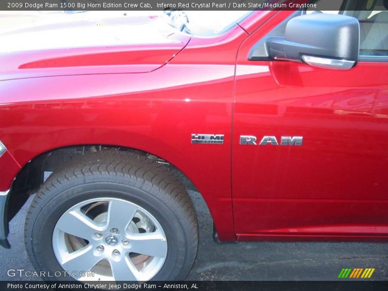 Inferno Red Crystal Pearl / Dark Slate/Medium Graystone 2009 Dodge Ram 1500 Big Horn Edition Crew Cab