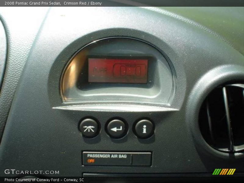 Crimson Red / Ebony 2008 Pontiac Grand Prix Sedan