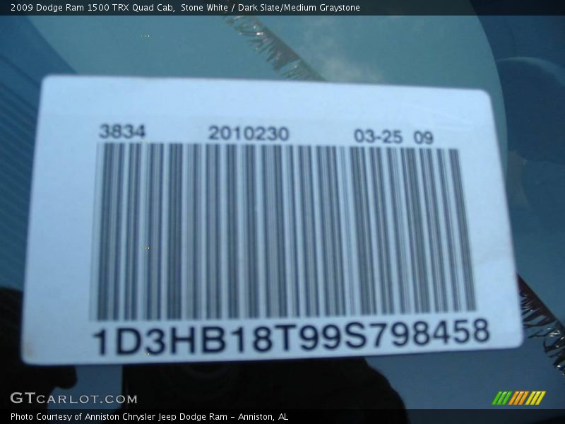 Stone White / Dark Slate/Medium Graystone 2009 Dodge Ram 1500 TRX Quad Cab