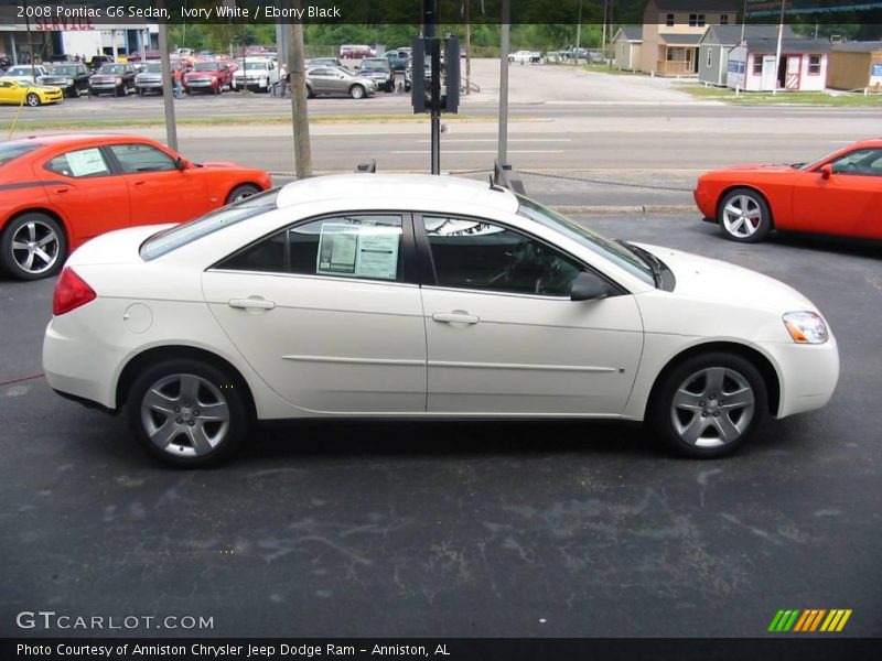 Ivory White / Ebony Black 2008 Pontiac G6 Sedan