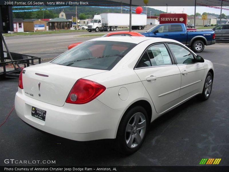 Ivory White / Ebony Black 2008 Pontiac G6 Sedan