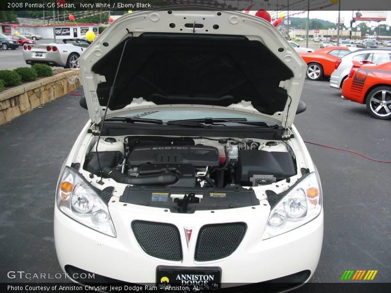 Ivory White / Ebony Black 2008 Pontiac G6 Sedan