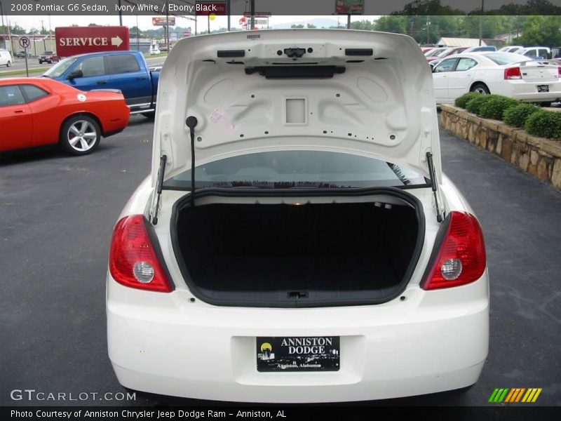 Ivory White / Ebony Black 2008 Pontiac G6 Sedan