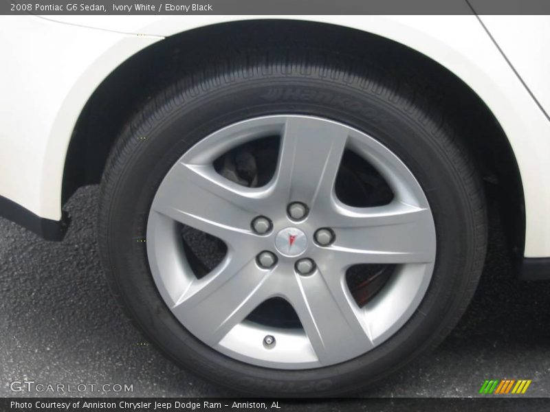 Ivory White / Ebony Black 2008 Pontiac G6 Sedan