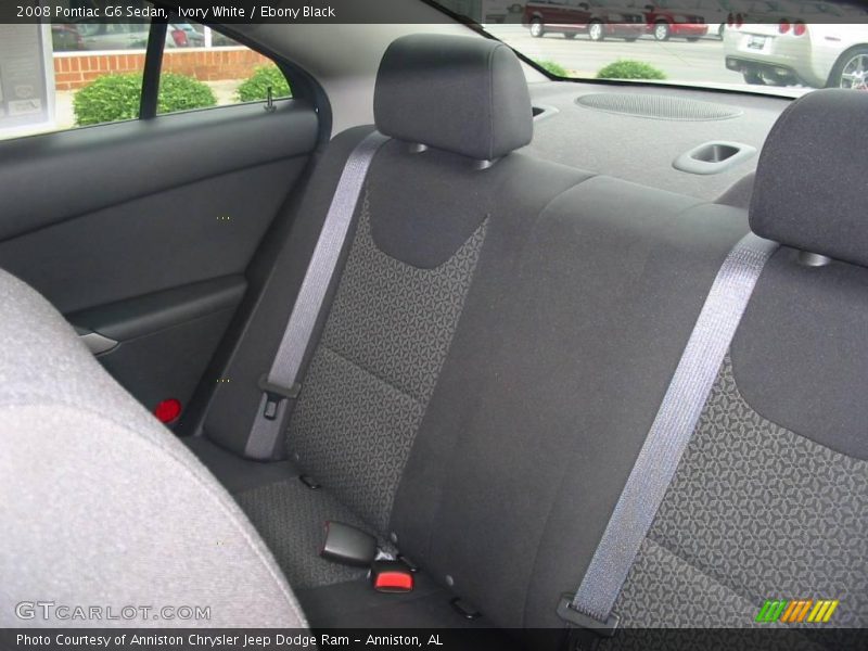 Ivory White / Ebony Black 2008 Pontiac G6 Sedan