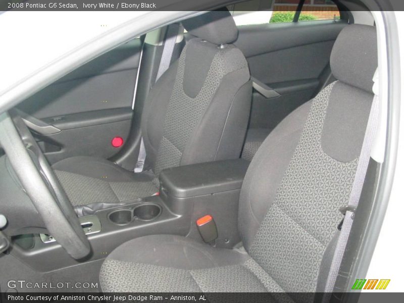 Ivory White / Ebony Black 2008 Pontiac G6 Sedan