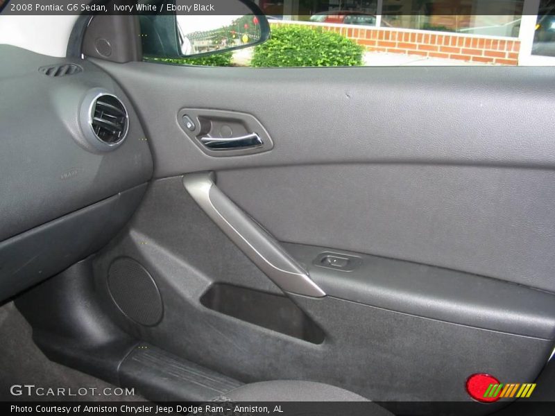 Ivory White / Ebony Black 2008 Pontiac G6 Sedan