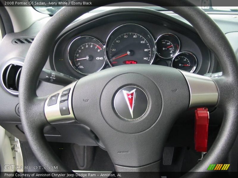 Ivory White / Ebony Black 2008 Pontiac G6 Sedan