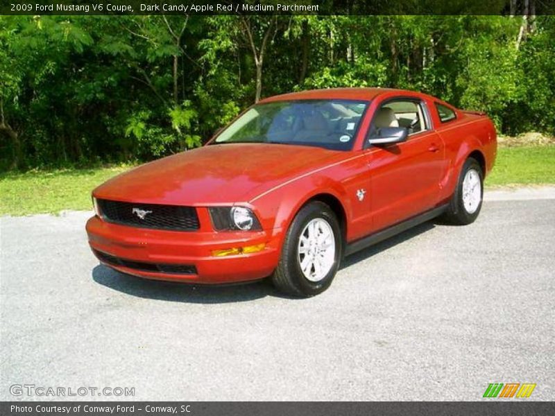 Dark Candy Apple Red / Medium Parchment 2009 Ford Mustang V6 Coupe