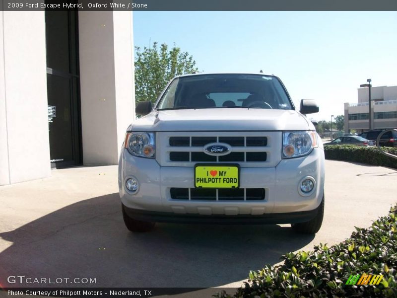 Oxford White / Stone 2009 Ford Escape Hybrid