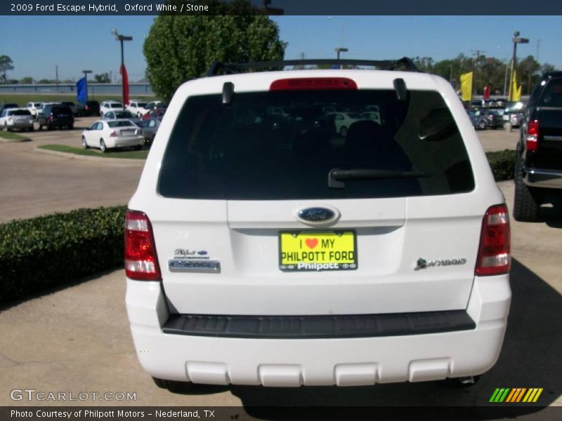Oxford White / Stone 2009 Ford Escape Hybrid