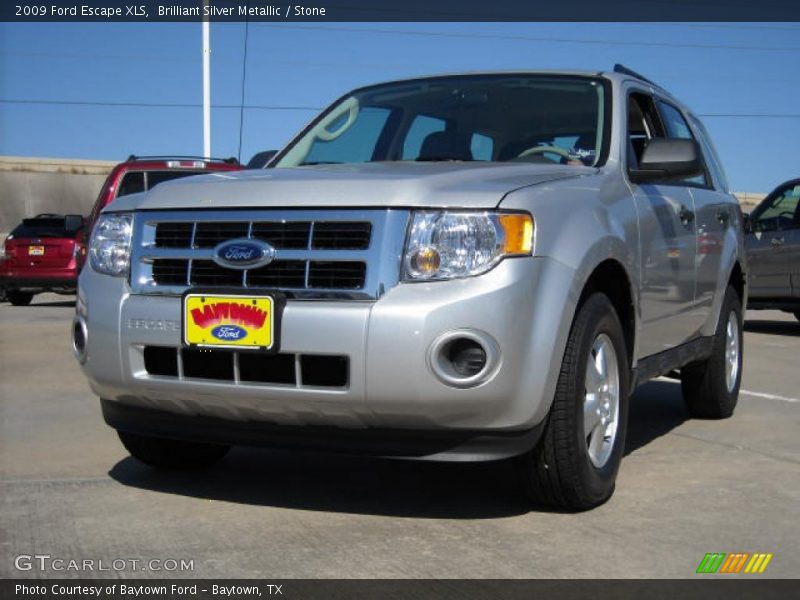 Brilliant Silver Metallic / Stone 2009 Ford Escape XLS