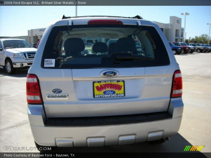 Brilliant Silver Metallic / Stone 2009 Ford Escape XLS